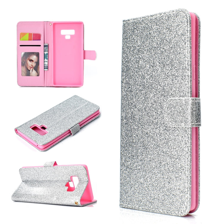 For Samsung Galaxy Note 9 Glitter Powder Horizontal Flip Leather Case with Card Slots & Holder & Photo Frame & Wallet