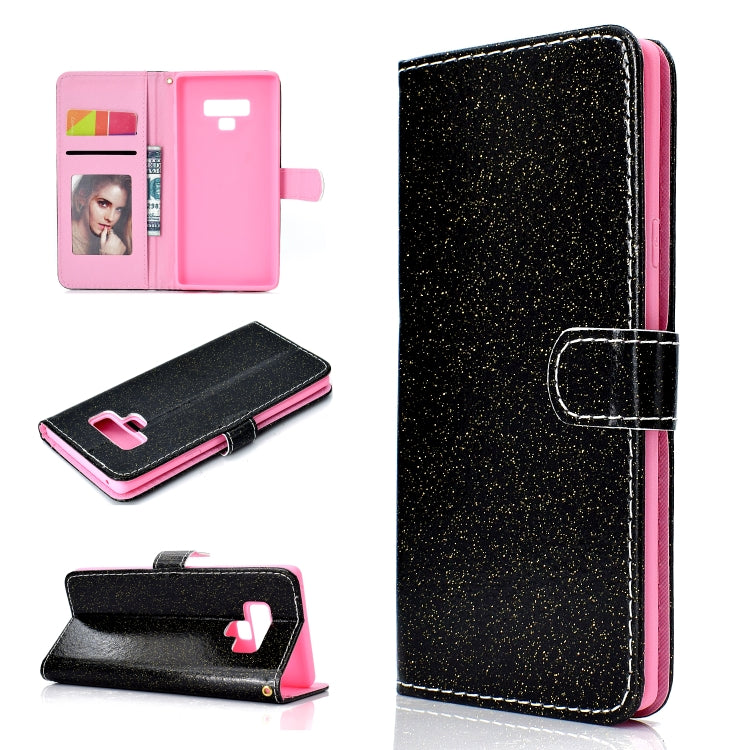 For Samsung Galaxy Note 9 Glitter Powder Horizontal Flip Leather Case with Card Slots & Holder & Photo Frame & Wallet