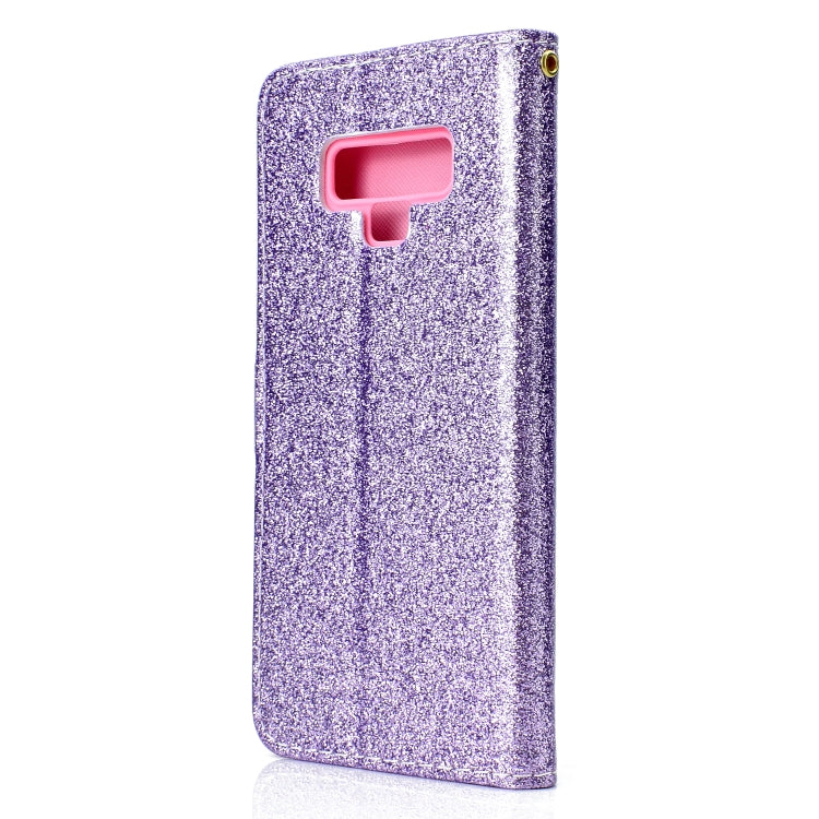 For Samsung Galaxy Note 9 Glitter Powder Horizontal Flip Leather Case with Card Slots & Holder & Photo Frame & Wallet