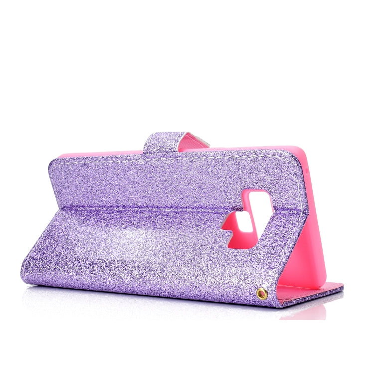 For Samsung Galaxy Note 9 Glitter Powder Horizontal Flip Leather Case with Card Slots & Holder & Photo Frame & Wallet