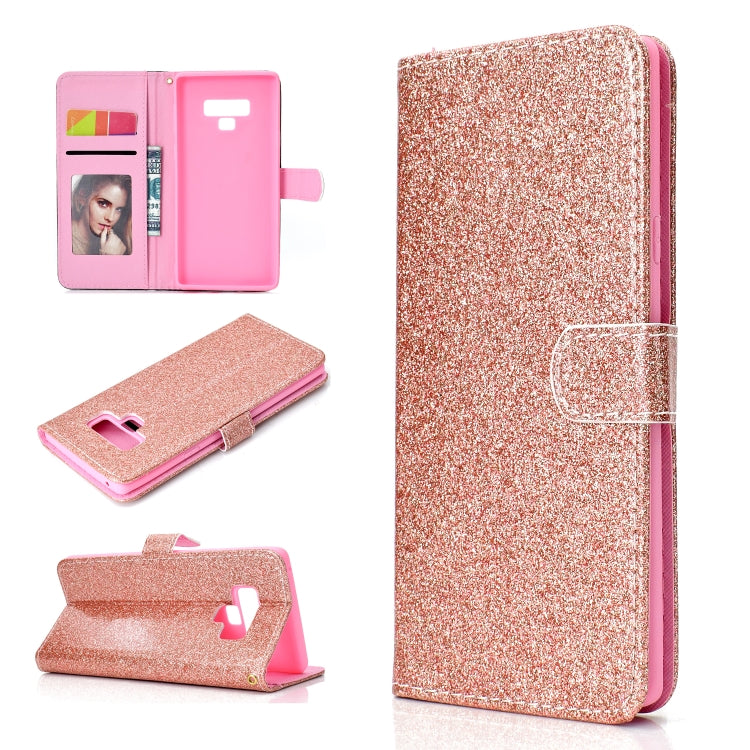 For Samsung Galaxy Note 9 Glitter Powder Horizontal Flip Leather Case with Card Slots & Holder & Photo Frame & Wallet