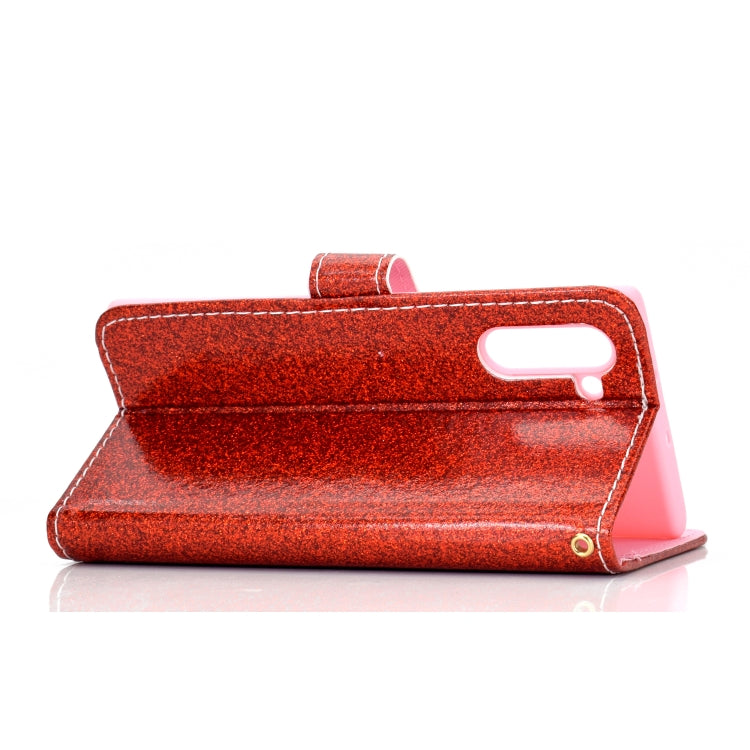 For Samsung Galaxy Note 10 Glitter Powder Horizontal Flip Leather Case with Card Slots & Holder & Photo Frame & Wallet