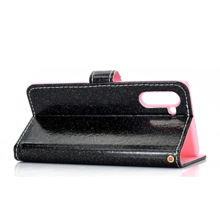 For Samsung Galaxy Note 10 Glitter Powder Horizontal Flip Leather Case with Card Slots & Holder & Photo Frame & Wallet