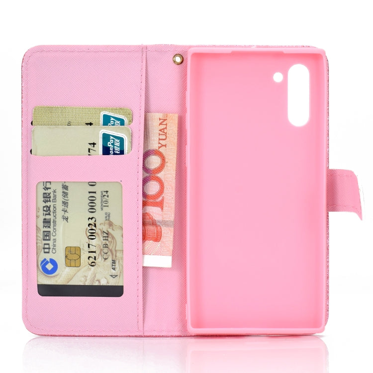 For Samsung Galaxy Note 10 Glitter Powder Horizontal Flip Leather Case with Card Slots & Holder & Photo Frame & Wallet