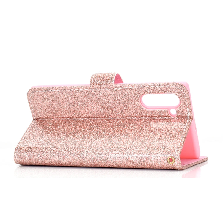 For Samsung Galaxy Note 10 Glitter Powder Horizontal Flip Leather Case with Card Slots & Holder & Photo Frame & Wallet