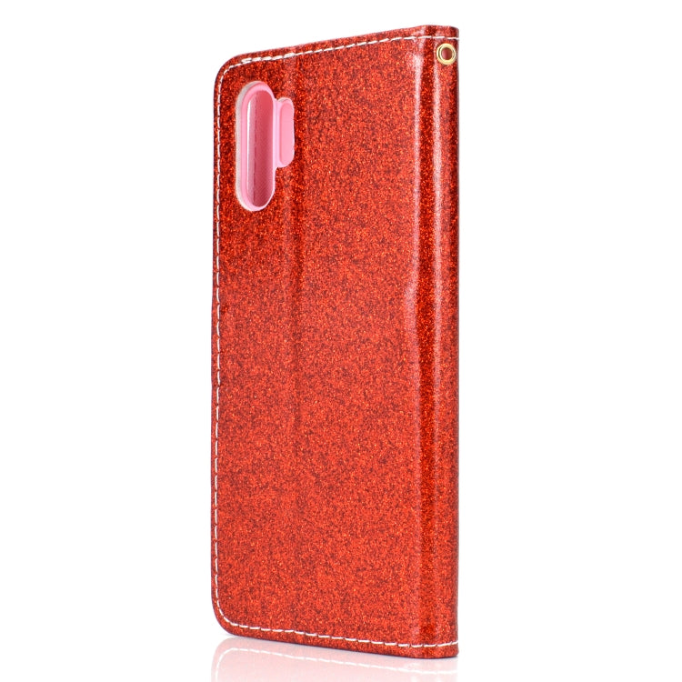 For Samsung Galaxy Note 10 Pro Glitter Powder Horizontal Flip Leather Case with Card Slots & Holder & Photo Frame & Wallet