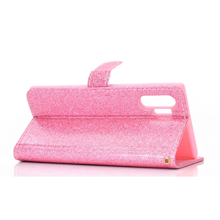 For Samsung Galaxy Note 10 Pro Glitter Powder Horizontal Flip Leather Case with Card Slots & Holder & Photo Frame & Wallet
