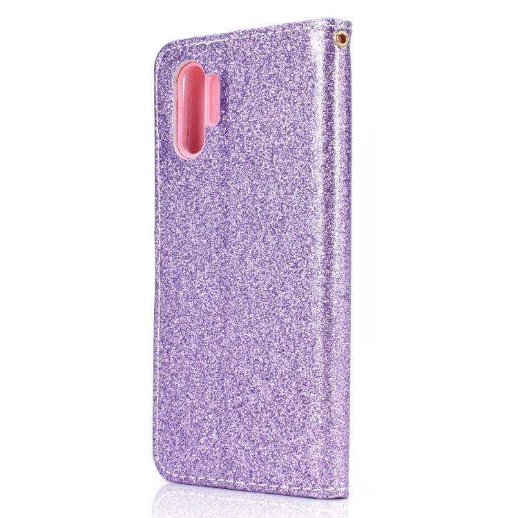 For Samsung Galaxy Note 10 Pro Glitter Powder Horizontal Flip Leather Case with Card Slots & Holder & Photo Frame & Wallet