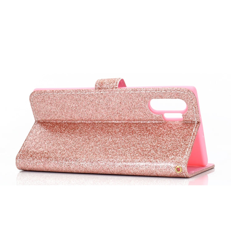 For Samsung Galaxy Note 10 Pro Glitter Powder Horizontal Flip Leather Case with Card Slots & Holder & Photo Frame & Wallet