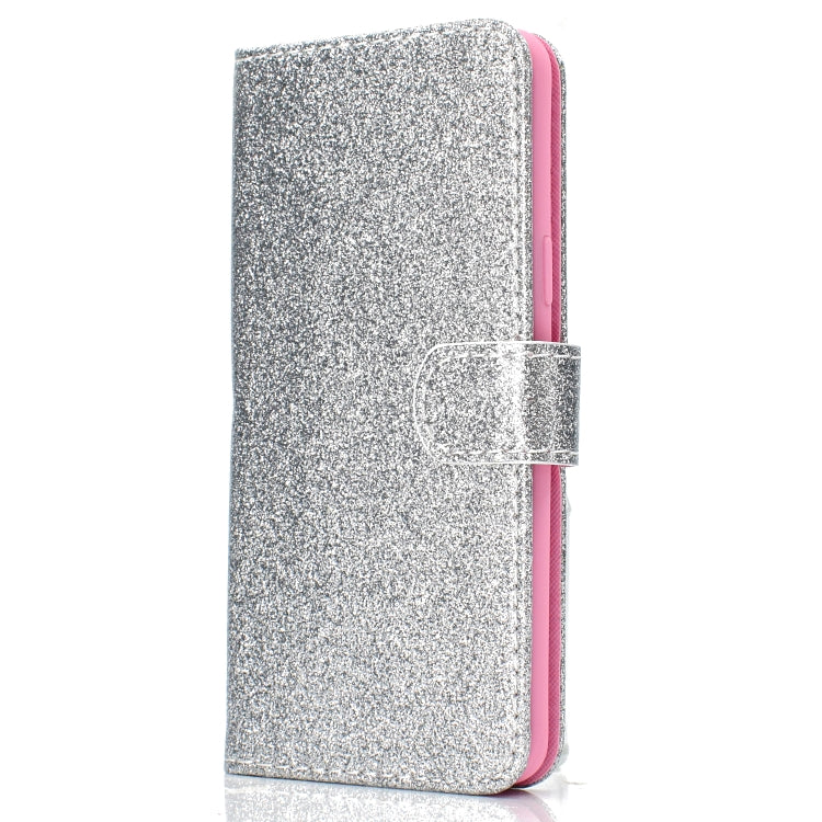 For Samsung Galaxy S9 Glitter Powder Horizontal Flip Leather Case with Card Slots & Holder & Photo Frame & Wallet