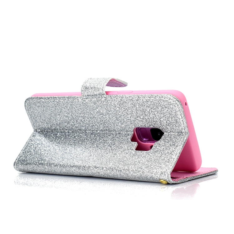 For Samsung Galaxy S9 Glitter Powder Horizontal Flip Leather Case with Card Slots & Holder & Photo Frame & Wallet