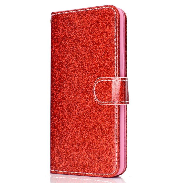 For Samsung Galaxy S9 Glitter Powder Horizontal Flip Leather Case with Card Slots & Holder & Photo Frame & Wallet