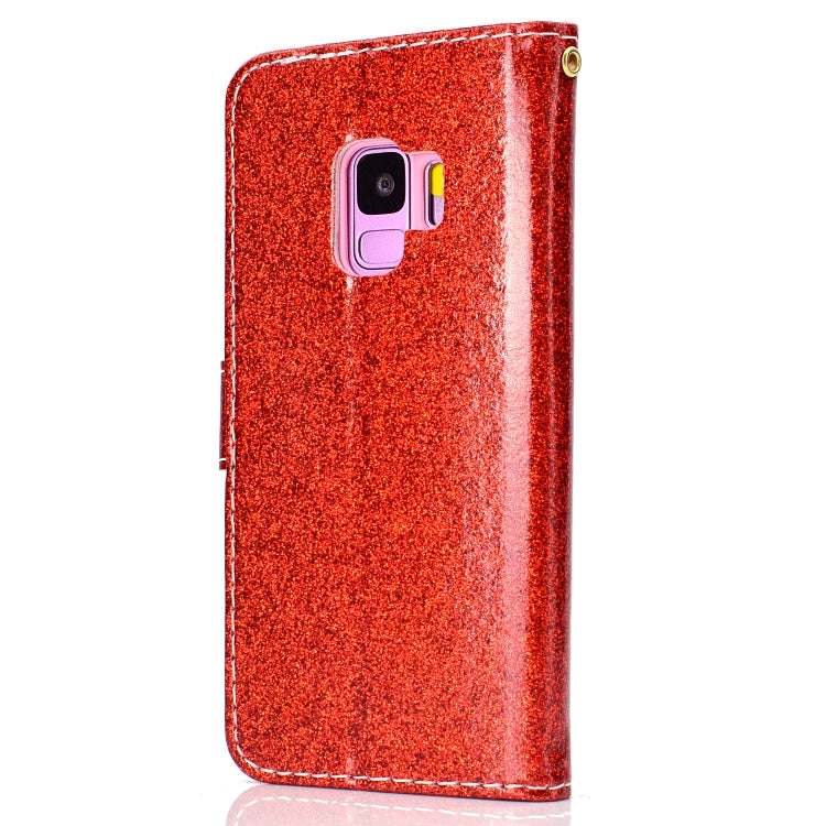 For Samsung Galaxy S9 Glitter Powder Horizontal Flip Leather Case with Card Slots & Holder & Photo Frame & Wallet