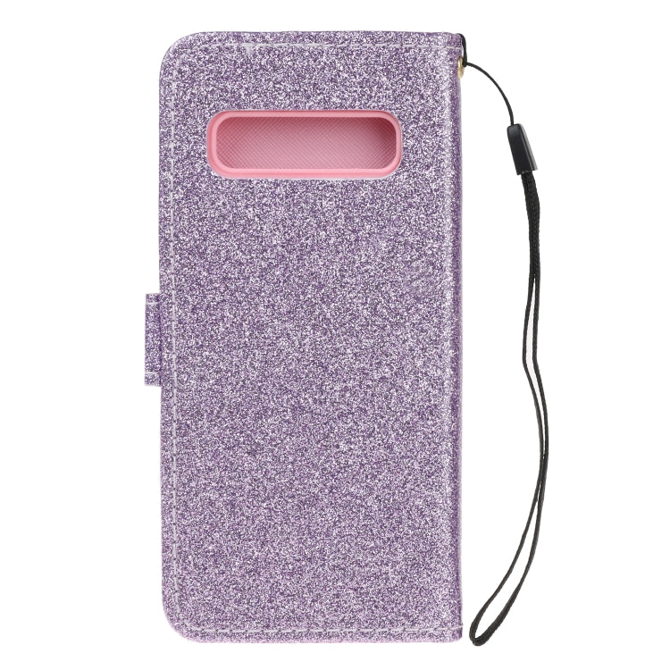 For Samsung Galaxy S10 5G Glitter Powder Horizontal Flip Leather Case with Card Slots & Holder & Photo Frame & Wallet