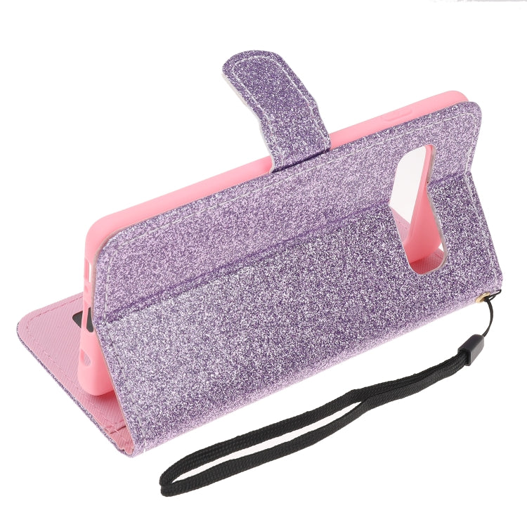 For Samsung Galaxy S10 5G Glitter Powder Horizontal Flip Leather Case with Card Slots & Holder & Photo Frame & Wallet