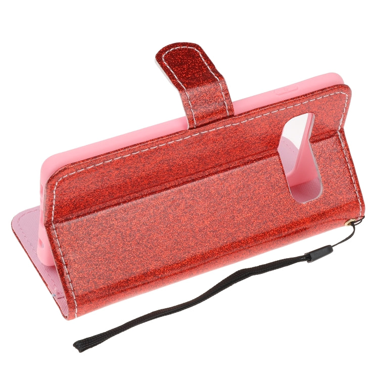 For Samsung Galaxy S10 Plus Glitter Powder Horizontal Flip Leather Case with Card Slots & Holder & Photo Frame & Wallet