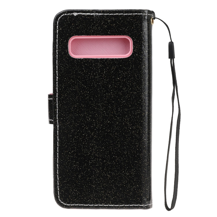 For Samsung Galaxy S10 Plus Glitter Powder Horizontal Flip Leather Case with Card Slots & Holder & Photo Frame & Wallet
