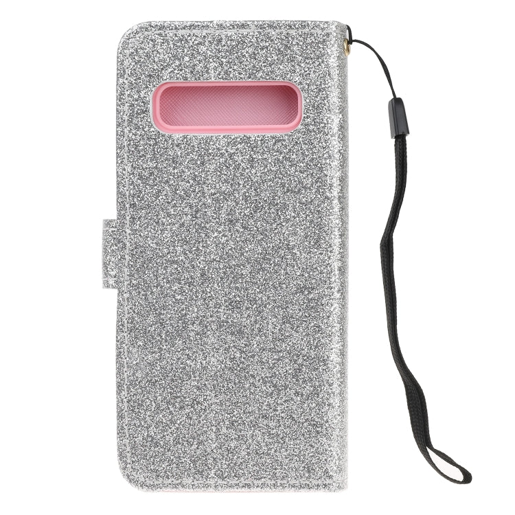 For Samsung Galaxy S10e Glitter Powder Horizontal Flip Leather Case with Card Slots & Holder & Photo Frame & Wallet