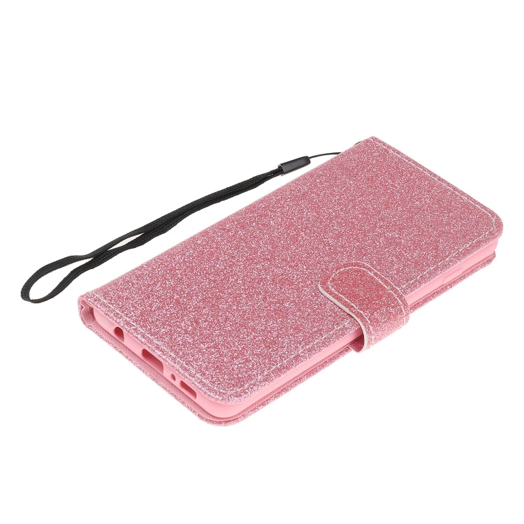 For Samsung Galaxy S10e Glitter Powder Horizontal Flip Leather Case with Card Slots & Holder & Photo Frame & Wallet