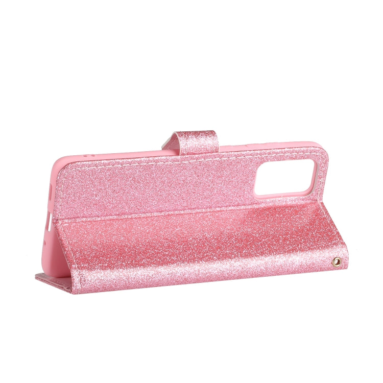 For Samsung Galaxy S20 Glitter Powder Horizontal Flip Leather Case with Card Slots & Holder & Photo Frame & Wallet