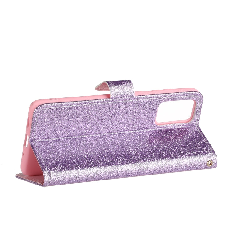 For Samsung Galaxy S20 Glitter Powder Horizontal Flip Leather Case with Card Slots & Holder & Photo Frame & Wallet