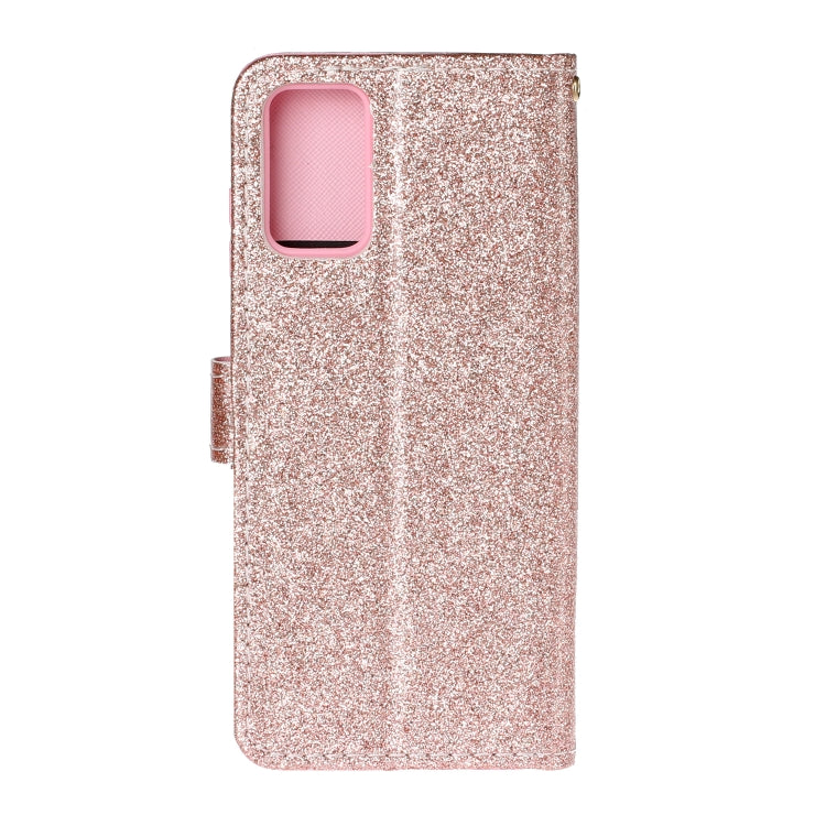 For Samsung Galaxy S20 Glitter Powder Horizontal Flip Leather Case with Card Slots & Holder & Photo Frame & Wallet