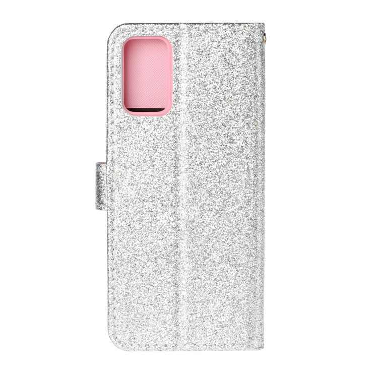 For Samsung Galaxy S20 Plus Glitter Powder Horizontal Flip Leather Case with Card Slots & Holder & Photo Frame & Wallet