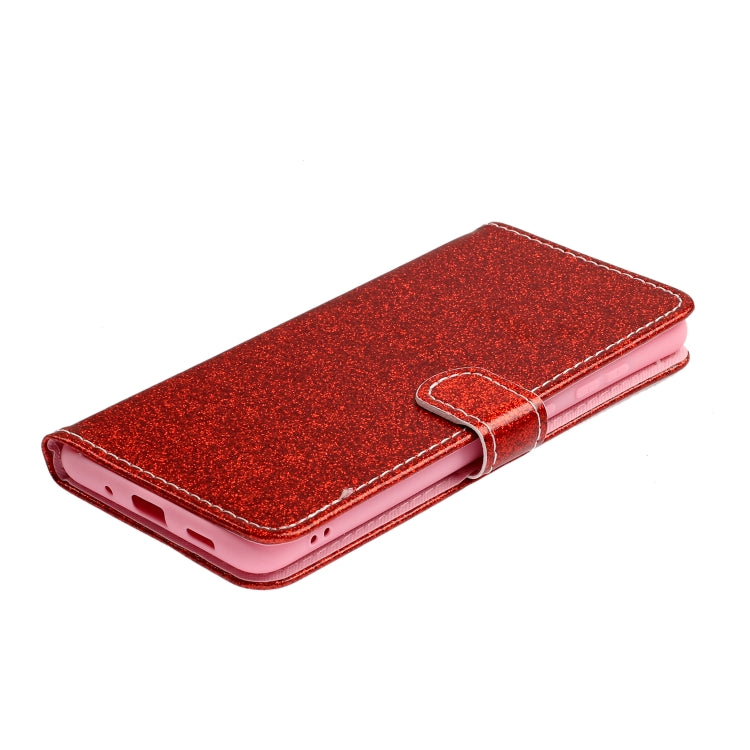 For Samsung Galaxy S20 Plus Glitter Powder Horizontal Flip Leather Case with Card Slots & Holder & Photo Frame & Wallet