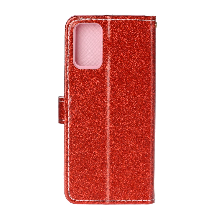 For Samsung Galaxy S20 Plus Glitter Powder Horizontal Flip Leather Case with Card Slots & Holder & Photo Frame & Wallet