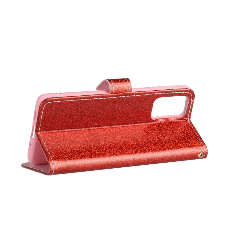 For Samsung Galaxy S20 Plus Glitter Powder Horizontal Flip Leather Case with Card Slots & Holder & Photo Frame & Wallet