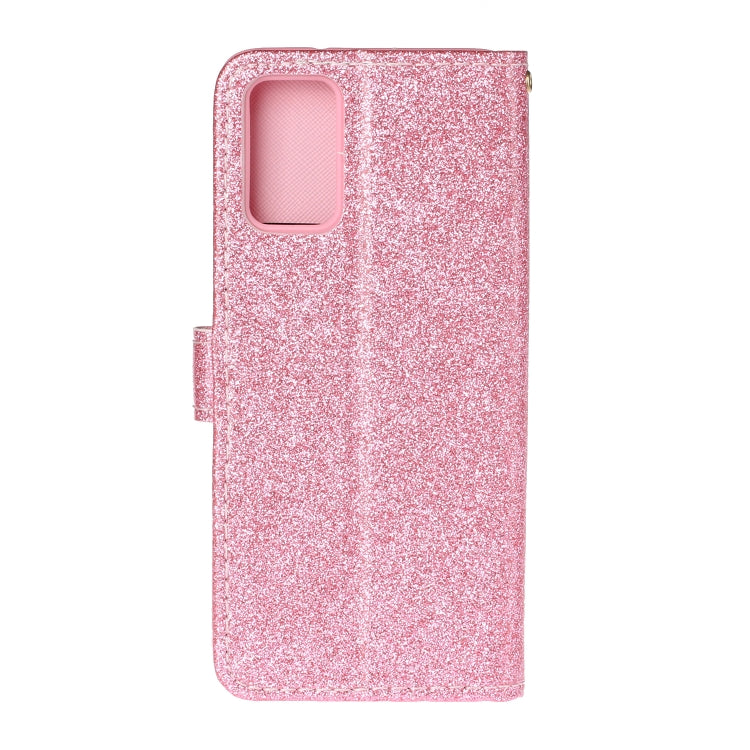For Samsung Galaxy S20 Plus Glitter Powder Horizontal Flip Leather Case with Card Slots & Holder & Photo Frame & Wallet