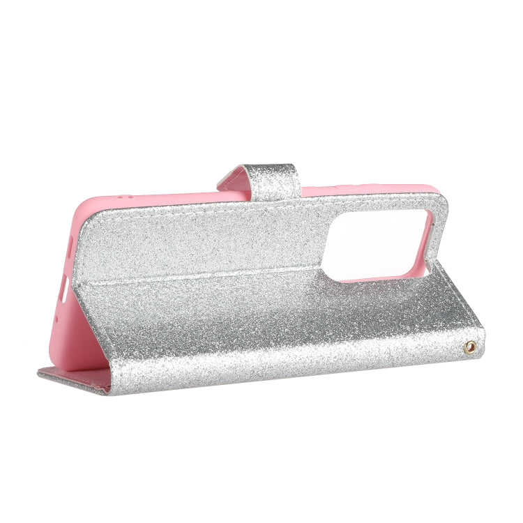 For Samsung Galaxy S20 Ultra Glitter Powder Horizontal Flip Leather Case with Card Slots & Holder & Photo Frame & Wallet