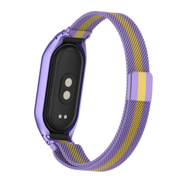 For Xiaomi Mi Band 8 Integrated Metal Case + Milanese Magnetic Watch Band