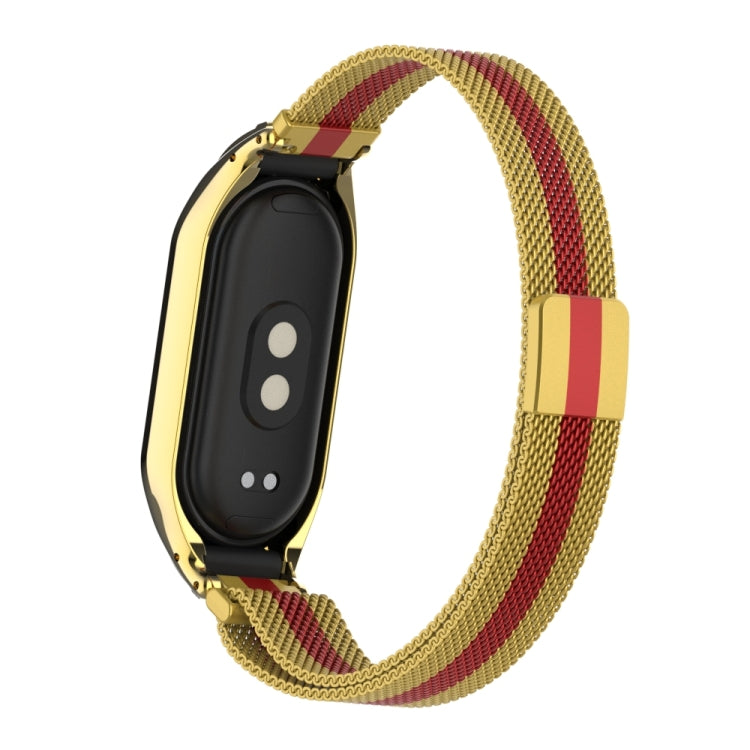 For Xiaomi Mi Band 8 Integrated Metal Case + Milanese Magnetic Watch Band