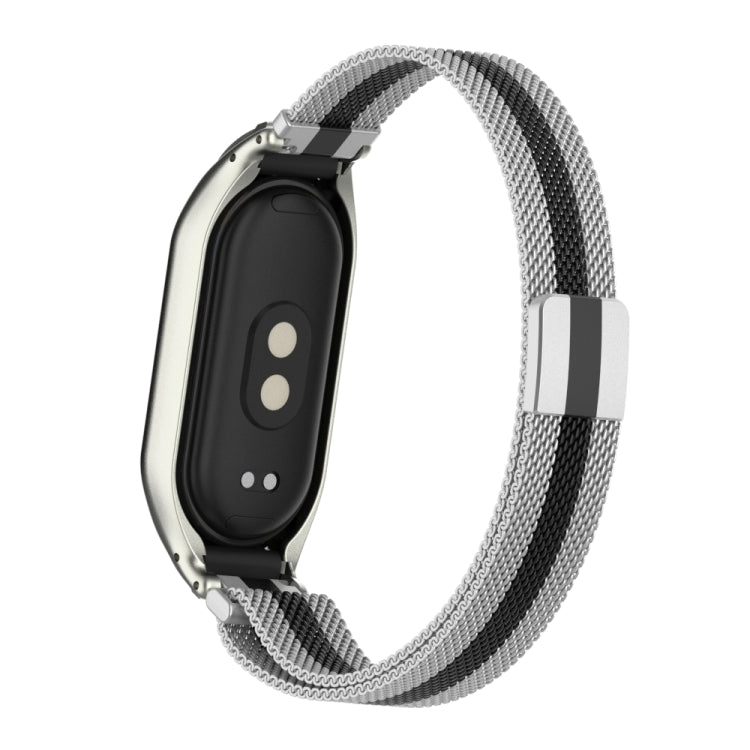 For Xiaomi Mi Band 8 Integrated Metal Case + Milanese Magnetic Watch Band