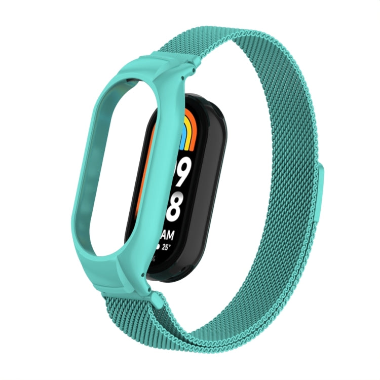 For Xiaomi Mi Band 8 Integrated Metal Case + Milanese Magnetic Watch Band