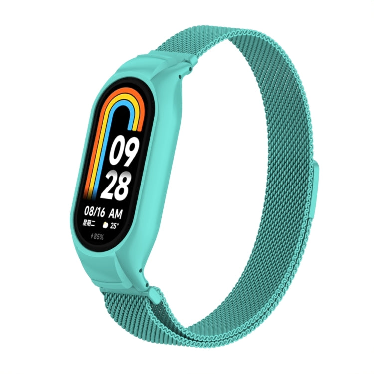 For Xiaomi Mi Band 8 Integrated Metal Case + Milanese Magnetic Watch Band