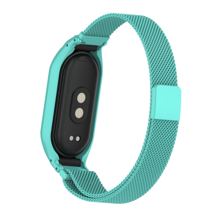 For Xiaomi Mi Band 8 Integrated Metal Case + Milanese Magnetic Watch Band