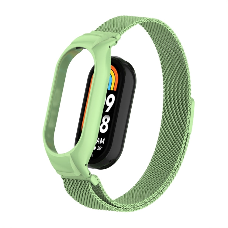For Xiaomi Mi Band 8 Integrated Metal Case + Milanese Magnetic Watch Band