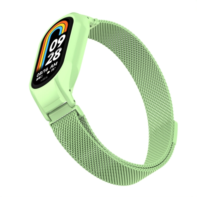 For Xiaomi Mi Band 8 Integrated Metal Case + Milanese Magnetic Watch Band
