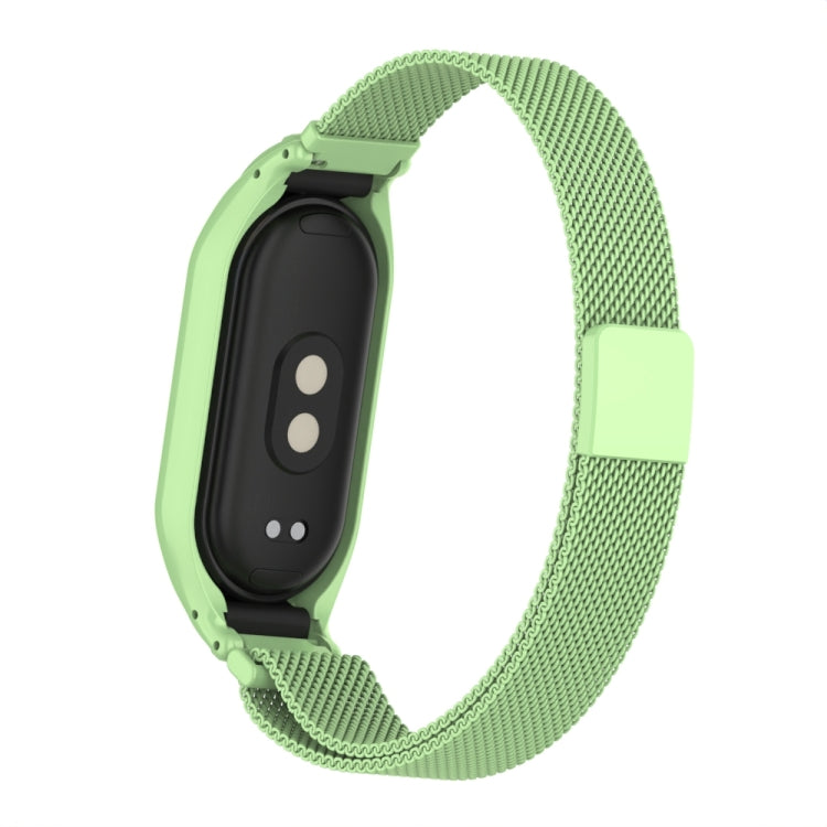 For Xiaomi Mi Band 8 Integrated Metal Case + Milanese Magnetic Watch Band