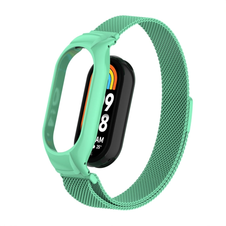 For Xiaomi Mi Band 8 Integrated Metal Case + Milanese Magnetic Watch Band