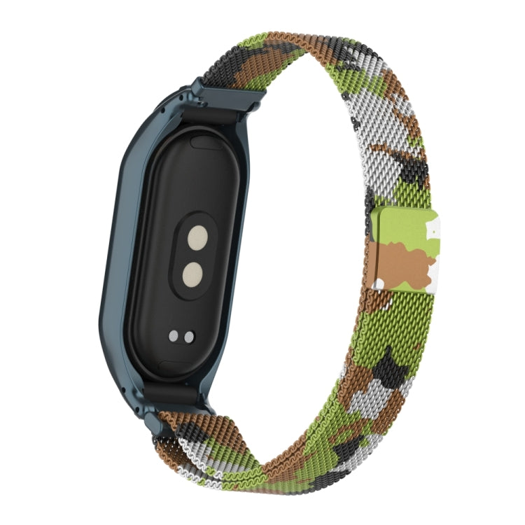 For Xiaomi Mi Band 8 Integrated Metal Case + Milanese Magnetic Watch Band