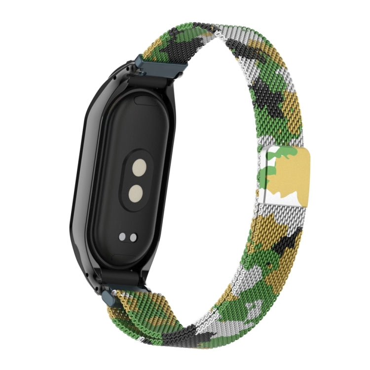 For Xiaomi Mi Band 8 Integrated Metal Case + Milanese Magnetic Watch Band