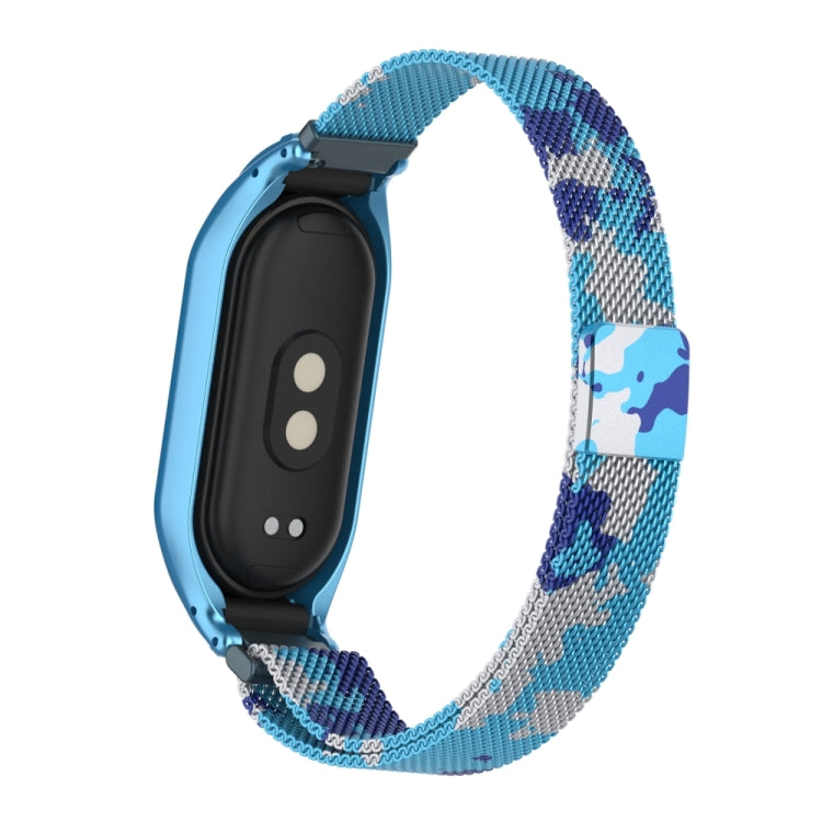 For Xiaomi Mi Band 8 Integrated Metal Case + Milanese Magnetic Watch Band