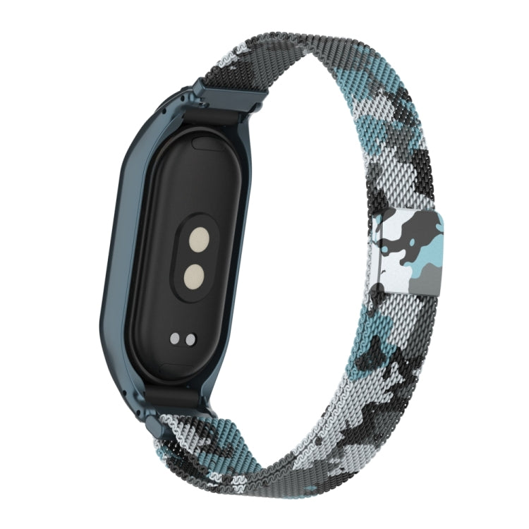 For Xiaomi Mi Band 8 Integrated Metal Case + Milanese Magnetic Watch Band