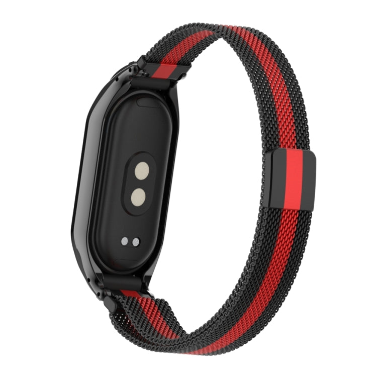 For Xiaomi Mi Band 8 Integrated Metal Case + Milanese Magnetic Watch Band