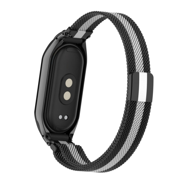 For Xiaomi Mi Band 8 Integrated Metal Case + Milanese Magnetic Watch Band