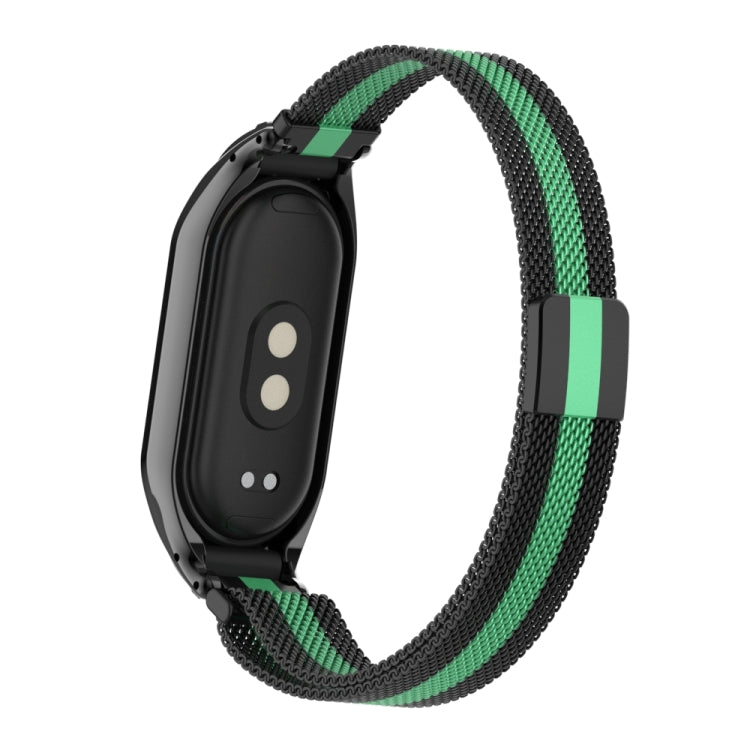 For Xiaomi Mi Band 8 Integrated Metal Case + Milanese Magnetic Watch Band
