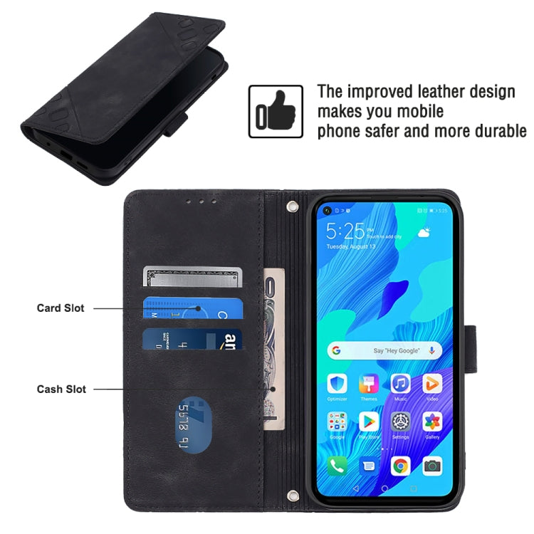 For Huawei nova 5T / Honor 20 Skin-feel Embossed Leather Phone Case